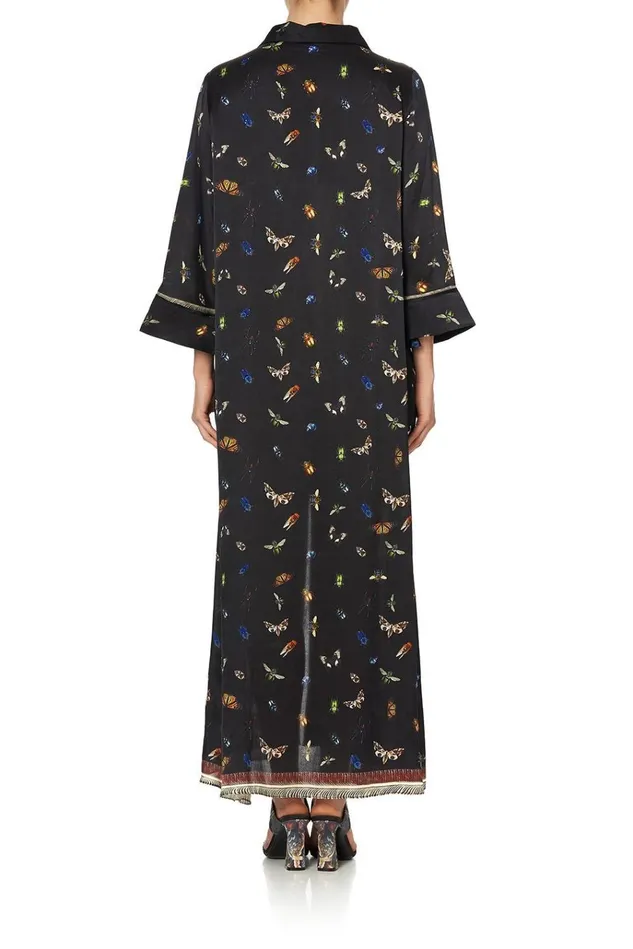Camilla Wedding Guest Dresses Women Loose Shirt Dress With Centre Front Split Love Bug