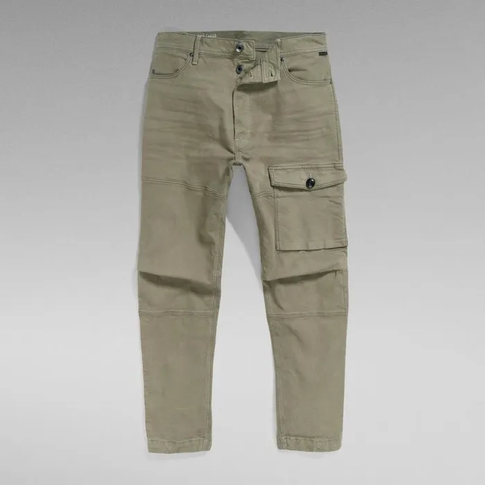 Cargos and Chinos Men GStar RAW Bearing 3D Cargo Pants Dark Shamrock Garment Dyed
