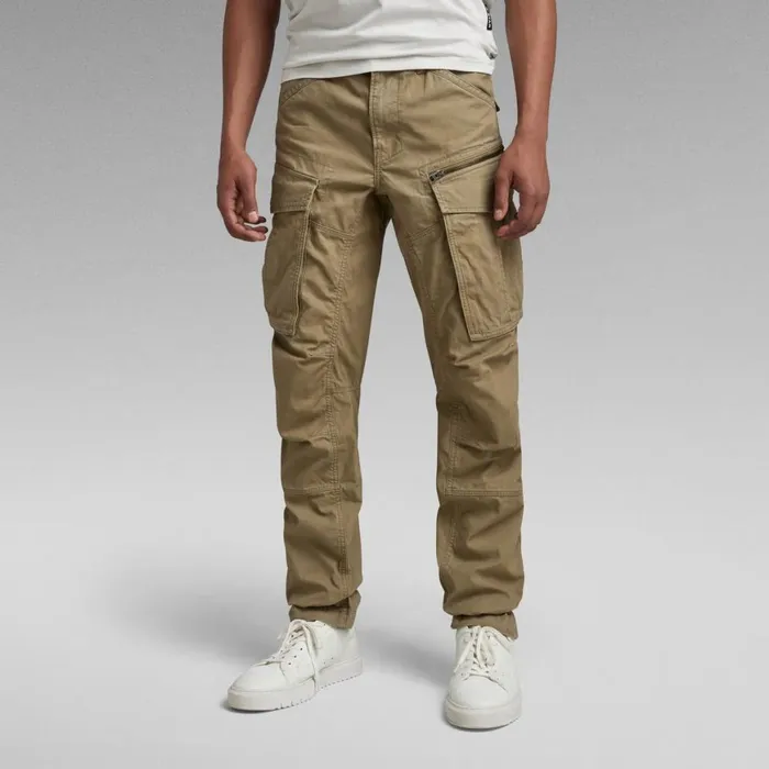Cargos and Chinos Men GStar RAW Rovic Zip 3D Regular Tapered Pants Smoke Olive