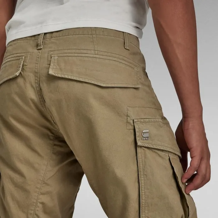 Cargos and Chinos Men GStar RAW Rovic Zip 3D Regular Tapered Pants Smoke Olive