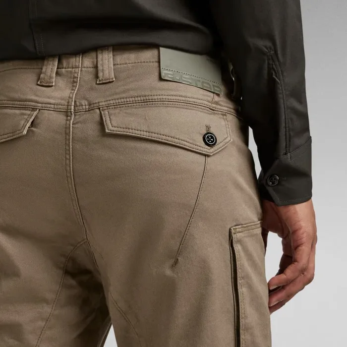 Cargos and Chinos Men GStar RAW Zip Pocket 3D Skinny Cargo Pants Deep Walnut
