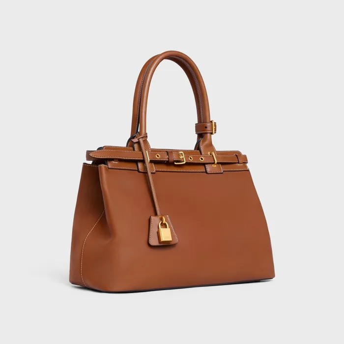 Celine Conti Bag In Natural Calfskin Tan Women CELINE CONTI Celine Conti Bag In Natural Calfskin Tan Women CELINE CONTI