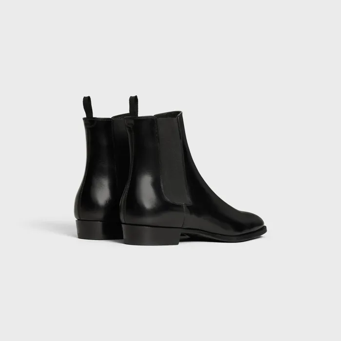 Celine Drugstore Chelsea Boot In Shiny Calfskin Black Men CELINE BOOTS Celine Drugstore Chelsea Boot In Shiny Calfskin Black Men CELINE BOOTS