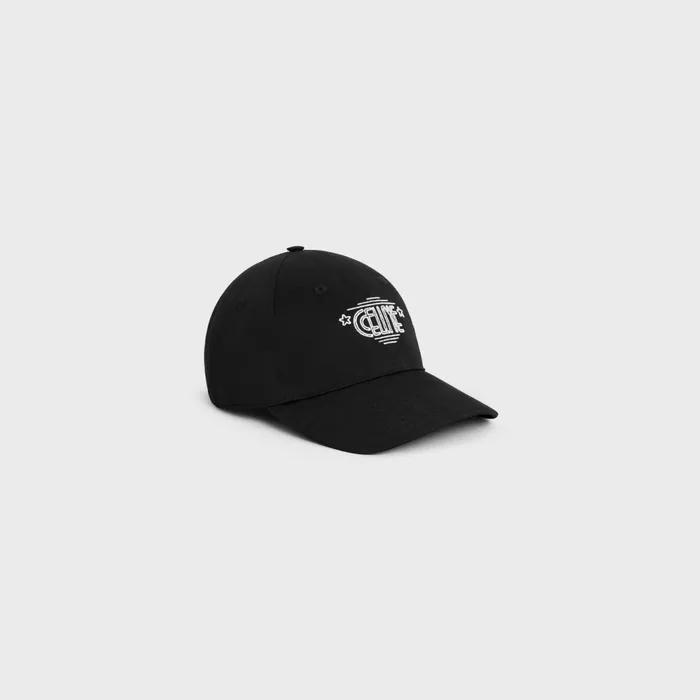 Celine Wiltern Baseball Cap In Cotton Black Women CELINE HATS AND SOFT ACCESSORIES Celine Wiltern Baseball Cap In Cotton Black Women CELINE HATS AND SOFT ACCESSORIES