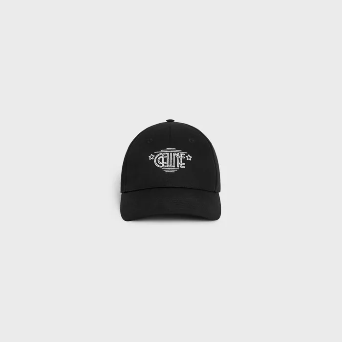 Celine Wiltern Baseball Cap In Cotton Black Women CELINE HATS AND SOFT ACCESSORIES