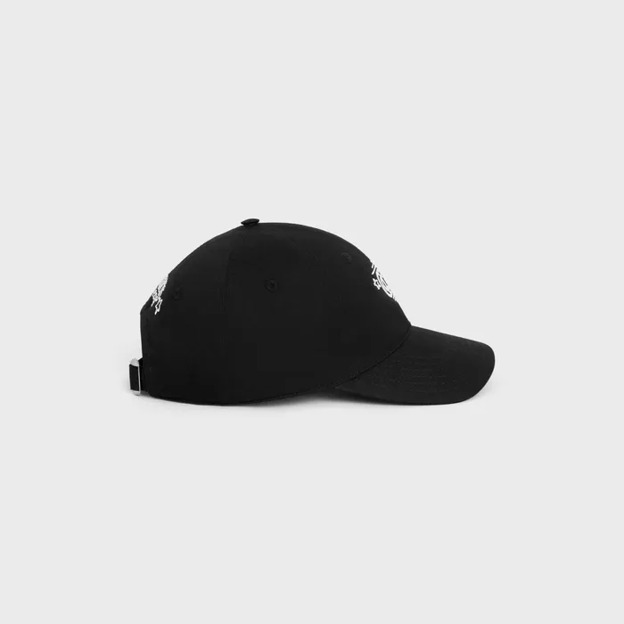 Celine Wiltern Baseball Cap In Cotton Black Women CELINE HATS AND SOFT ACCESSORIES