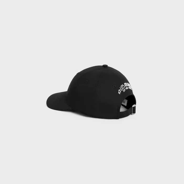 Celine Wiltern Baseball Cap In Cotton Black Women CELINE HATS AND SOFT ACCESSORIES
