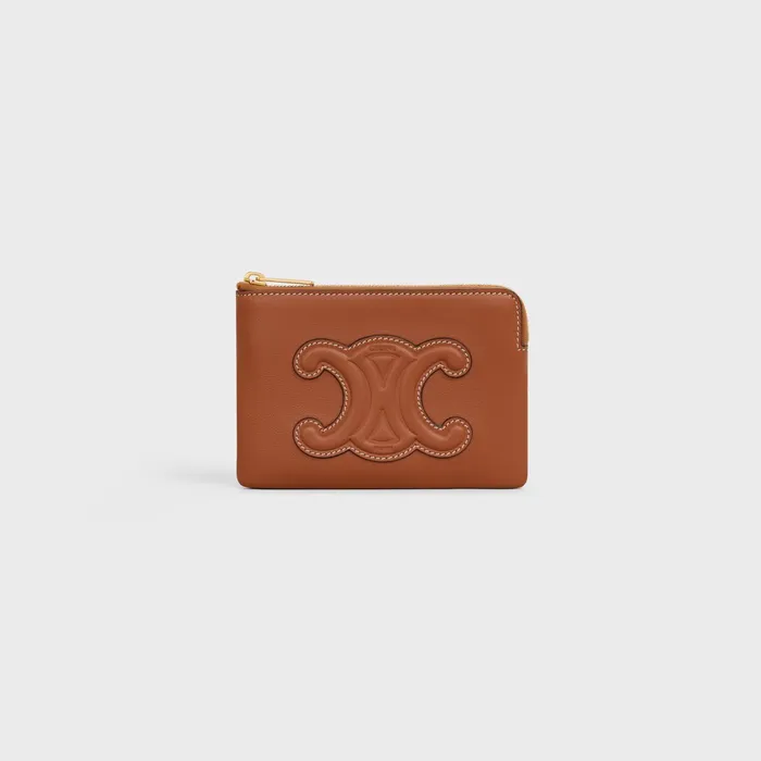 Coin And Card Pouch Cuir Triomphe In Smooth Calfskin Tan Women CELINE CARD HOLDERS Coin And Card Pouch Cuir Triomphe In Smooth Calfskin Tan Women CELINE CARD HOLDERS