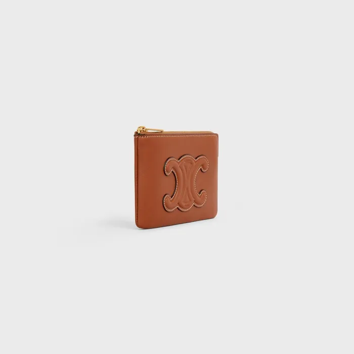 Coin And Card Pouch Cuir Triomphe In Smooth Calfskin Tan Women CELINE CARD HOLDERS Coin And Card Pouch Cuir Triomphe In Smooth Calfskin Tan Women CELINE CARD HOLDERS