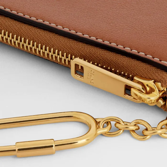 Coin And Card Pouch Cuir Triomphe In Smooth Calfskin Tan Women CELINE CARD HOLDERS Coin And Card Pouch Cuir Triomphe In Smooth Calfskin Tan Women CELINE CARD HOLDERS