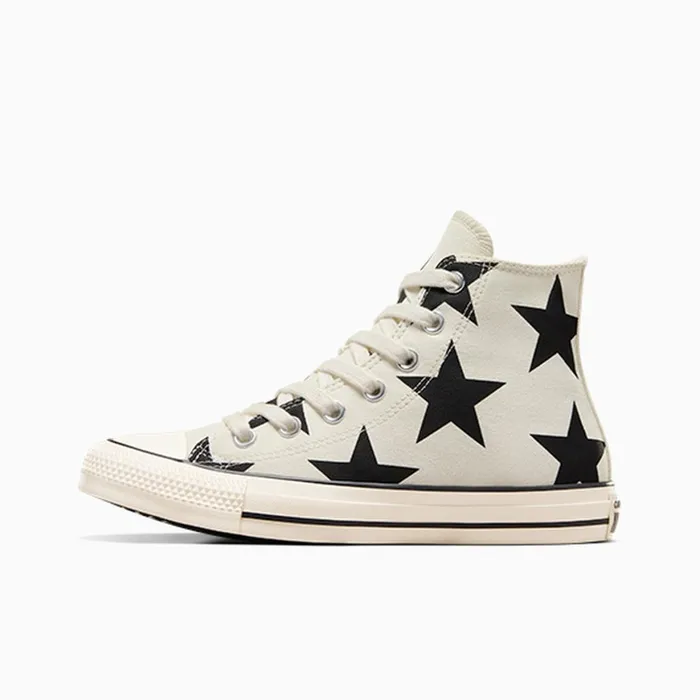 Converse High Top Chuck Taylor All Star Large Stars Egretblackegret 8211 Women