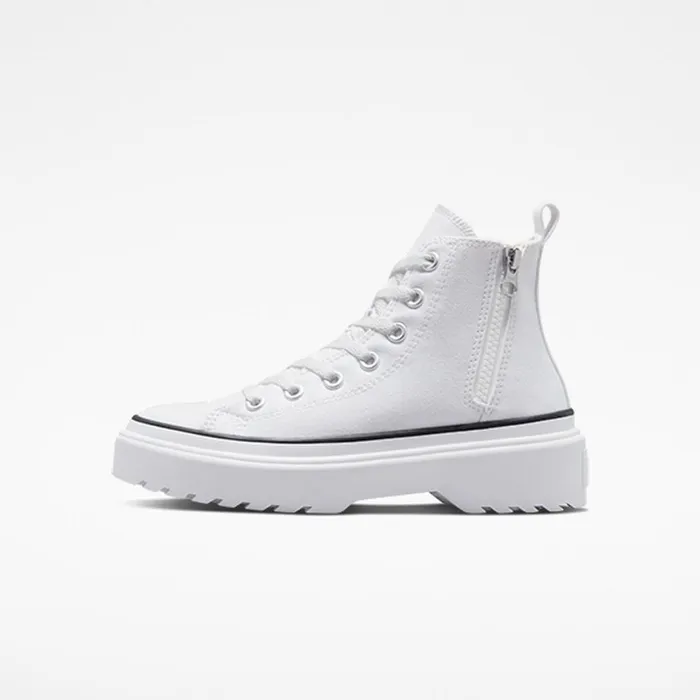 Converse High Top Chuck Taylor All Star Lugged Lift Platform Canvas Whitewhiteblack 8211 Kids