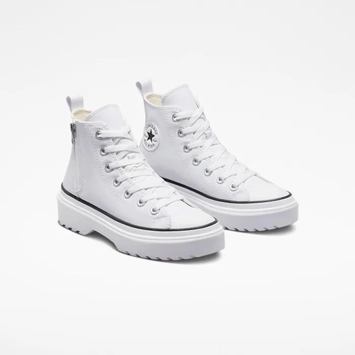 Converse High Top Chuck Taylor All Star Lugged Lift Platform Canvas Whitewhiteblack 8211 Kids