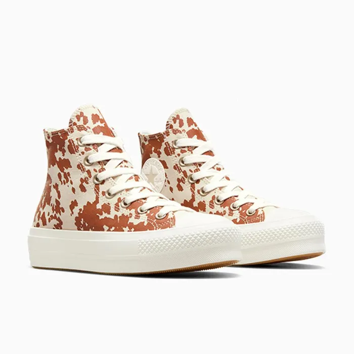 Converse Lift Platforms Chuck Taylor All Star Lift Platform Animal Print Egretbrowngold 8211 Women