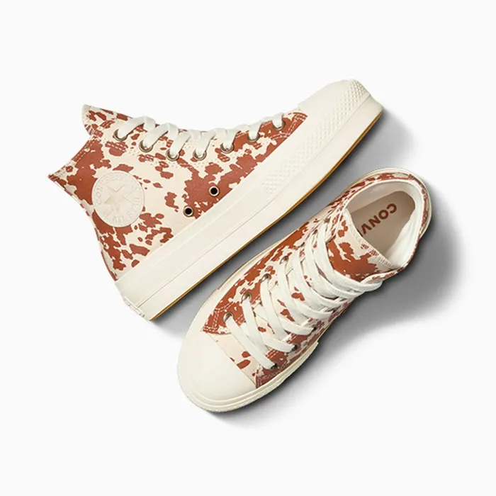 Converse Lift Platforms Chuck Taylor All Star Lift Platform Animal Print Egretbrowngold 8211 Women