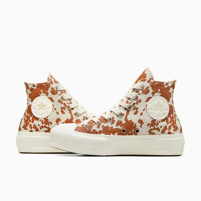 Converse Lift Platforms Chuck Taylor All Star Lift Platform Animal Print Egretbrowngold 8211 Women