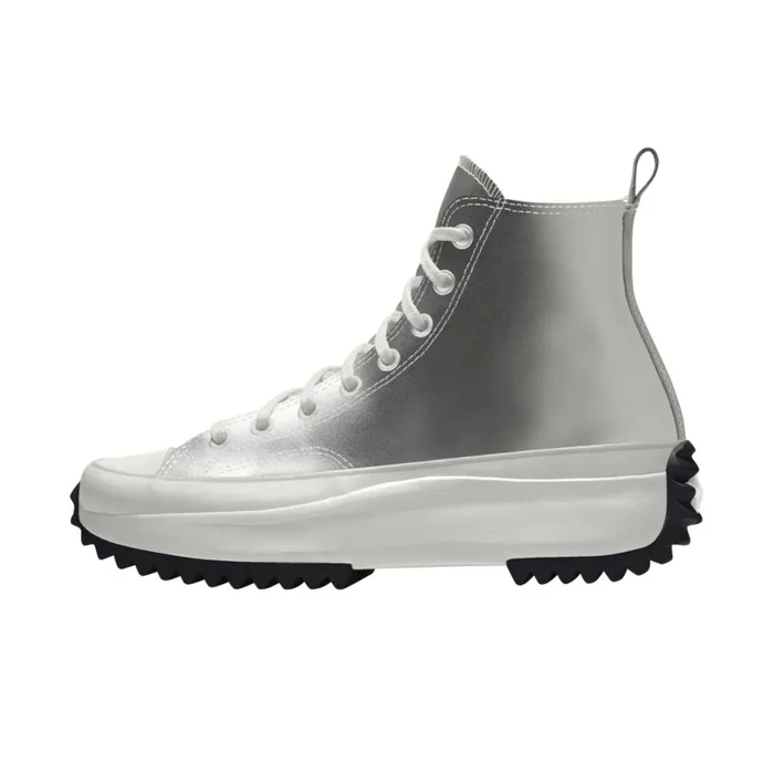 Converse Platforms Custom Run Star Hike Platform Leather By You Silver 8211 Women