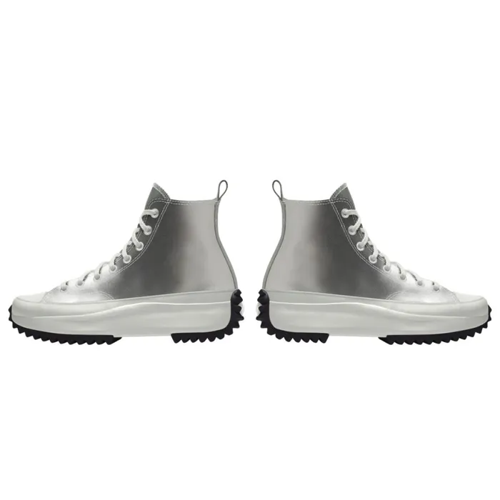 Converse Platforms Custom Run Star Hike Platform Leather By You Silver 8211 Women