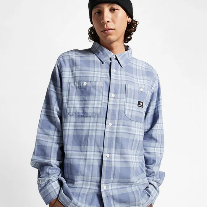Converse Tops and Shirts Plaid Shirt Thunder Daze Blue 8211 Men