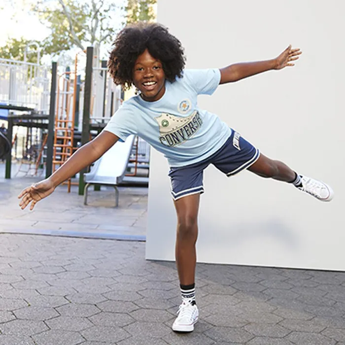 Converse Tops and TShirts Rec Club High Top TShirt True Sky 8211 Kids