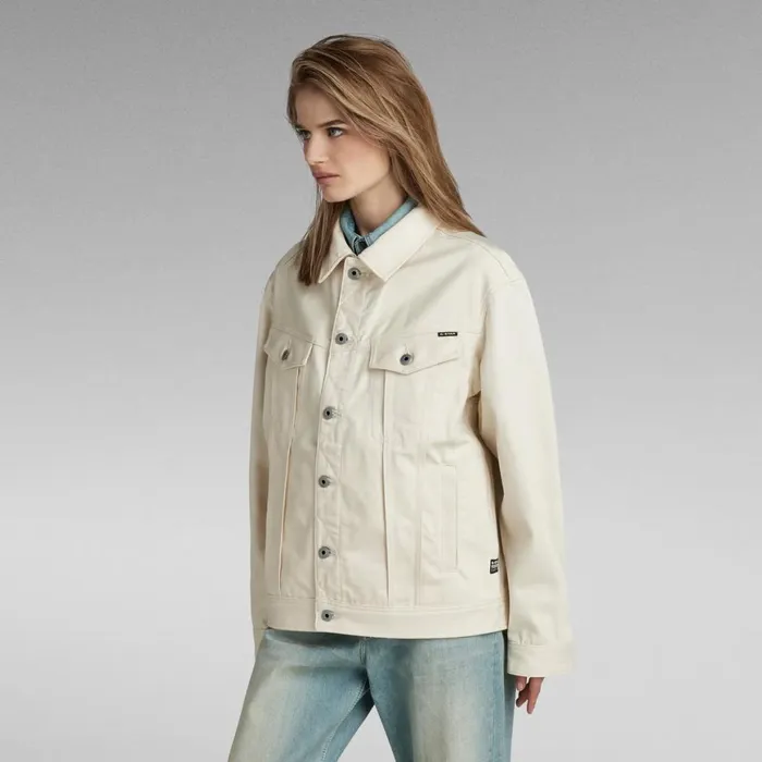 Denim Jackets Women GStar RAW Oversized Western Jacket Evergreen Ecru