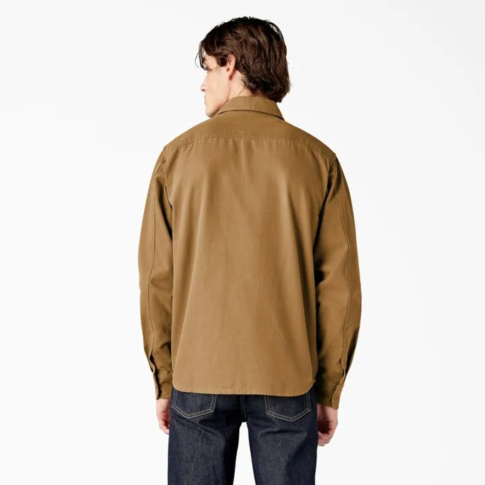 Dickies Button Up Duck Canvas Long Sleeve Utility Shirt Stonewashed Brown Duck Stonewashed Brown Duck sbd 8211 Men Dickies Button Up Duck Canvas Long Sleeve Utility Shirt Stonewashed Brown Duck Stonewashed Brown Duck sbd 8211 Men