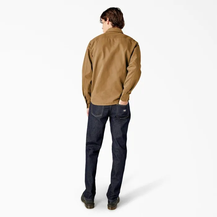 Dickies Button Up Duck Canvas Long Sleeve Utility Shirt Stonewashed Brown Duck Stonewashed Brown Duck sbd 8211 Men Dickies Button Up Duck Canvas Long Sleeve Utility Shirt Stonewashed Brown Duck Stonewashed Brown Duck sbd 8211 Men