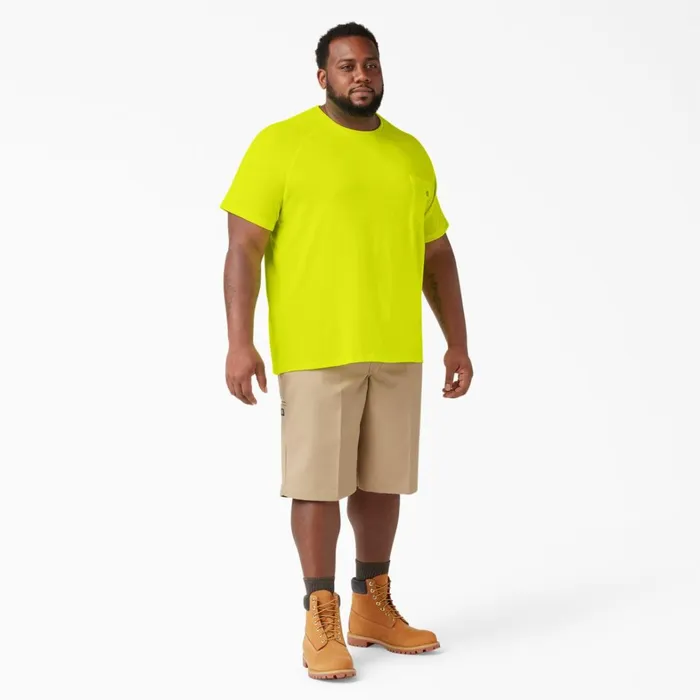 Dickies Hi Vis Cooling Short Sleeve Pocket TShirt Bright Yellow Bright Yellow bwd 8211 Men Dickies Hi Vis Cooling Short Sleeve Pocket TShirt Bright Yellow Bright Yellow bwd 8211 Men
