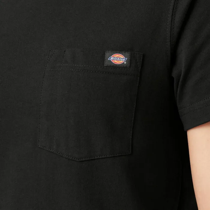 Dickies Hi Vis Women039s Heavyweight Short Sleeve Pocket TShirt Black Black bk 8211 Women