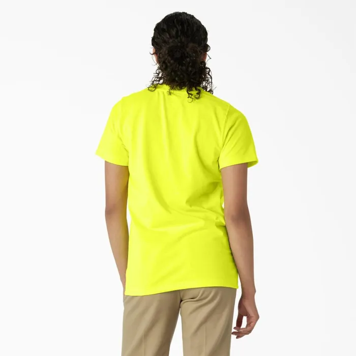 Dickies Hi Vis Women039s Heavyweight Short Sleeve Pocket TShirt Bright Yellow Bright Yellow bwd 8211 Women