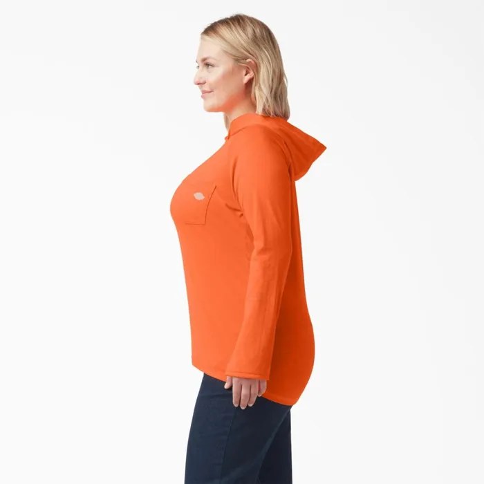 Dickies Hi Vis Women039s Plus Cooling Performance Sun Shirt Bright Orange Bright Orange bod 8211 Women