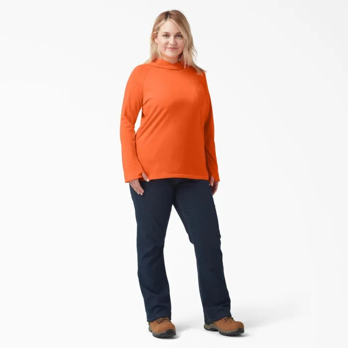 Dickies Hi Vis Women039s Plus Cooling Performance Sun Shirt Bright Orange Bright Orange bod 8211 Women