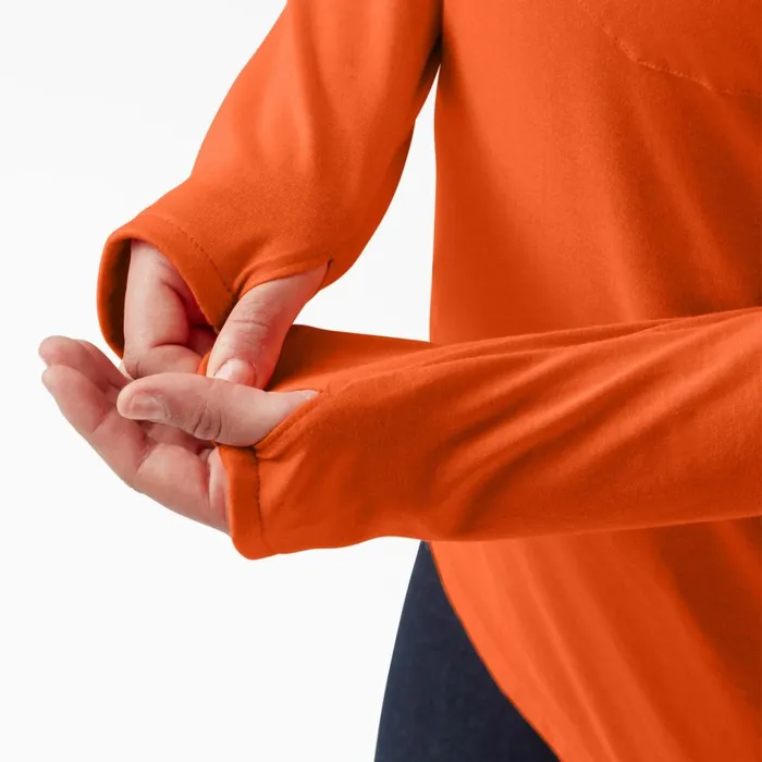 Dickies Hi Vis Women039s Plus Cooling Performance Sun Shirt Bright Orange Bright Orange bod 8211 Women