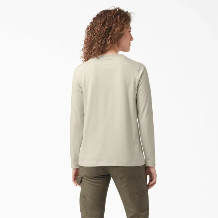 Dickies Long Sleeve TShirts Women039s Heavyweight Henley Oatmeal Oatmeal ot9 8211 Women