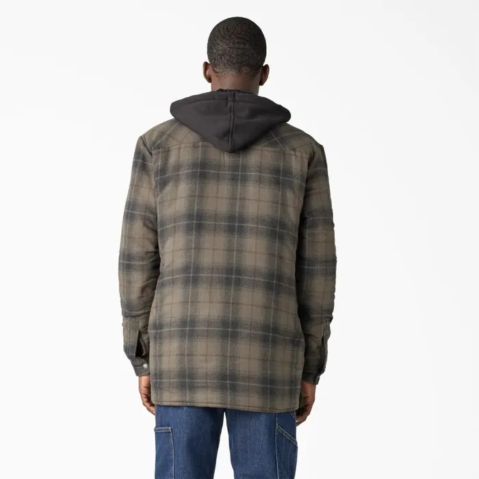 Dickies Outerwear Water Repellent Flannel Hooded Shirt Jacket MossChocolate Ombre Plaid Mosschocolate Ombre Plaid b2k 8211 Men Dickies Outerwear Water Repellent Flannel Hooded Shirt Jacket MossChocolate Ombre Plaid Mosschocolate Ombre Plaid b2k 8211 Men
