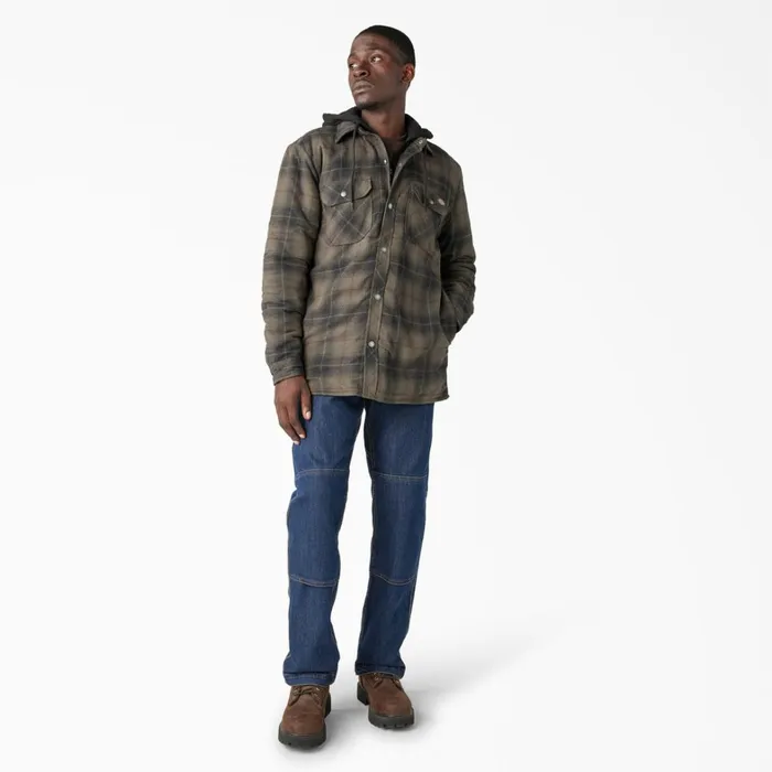 Dickies Outerwear Water Repellent Flannel Hooded Shirt Jacket MossChocolate Ombre Plaid Mosschocolate Ombre Plaid b2k 8211 Men Dickies Outerwear Water Repellent Flannel Hooded Shirt Jacket MossChocolate Ombre Plaid Mosschocolate Ombre Plaid b2k 8211 Men