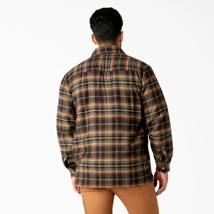 Dickies Outerwear Water Repellent FleeceLined Flannel Shirt Jacket MossBlack Plaid Mossblack Plaid b1b 8211 Men Dickies Outerwear Water Repellent FleeceLined Flannel Shirt Jacket MossBlack Plaid Mossblack Plaid b1b 8211 Men
