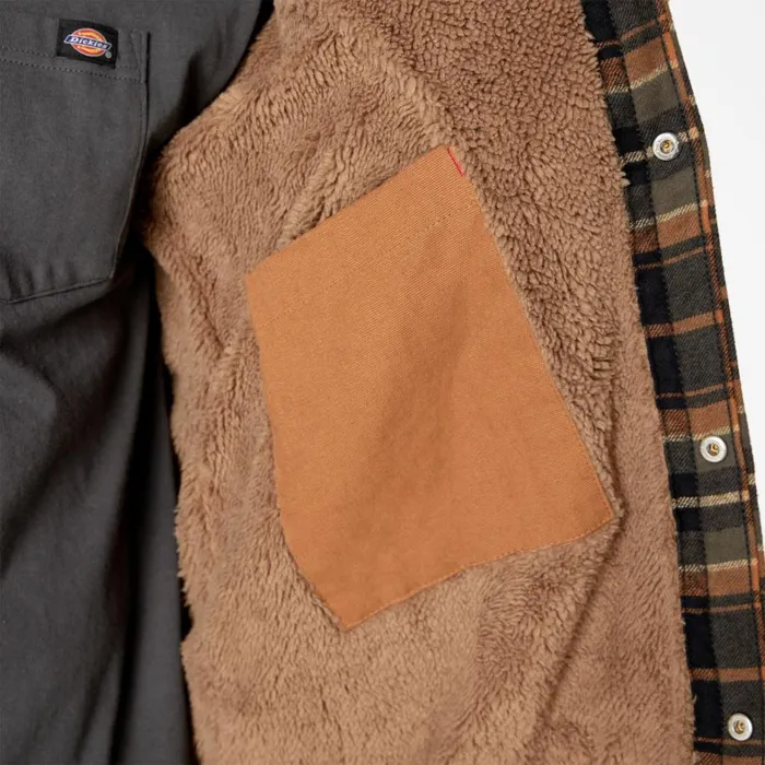 Dickies Outerwear Water Repellent FleeceLined Flannel Shirt Jacket MossBlack Plaid Mossblack Plaid b1b 8211 Men Dickies Outerwear Water Repellent FleeceLined Flannel Shirt Jacket MossBlack Plaid Mossblack Plaid b1b 8211 Men