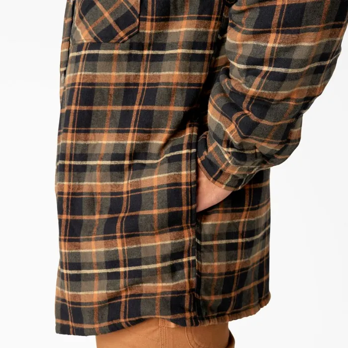 Dickies Outerwear Water Repellent FleeceLined Flannel Shirt Jacket MossBlack Plaid Mossblack Plaid b1b 8211 Men Dickies Outerwear Water Repellent FleeceLined Flannel Shirt Jacket MossBlack Plaid Mossblack Plaid b1b 8211 Men