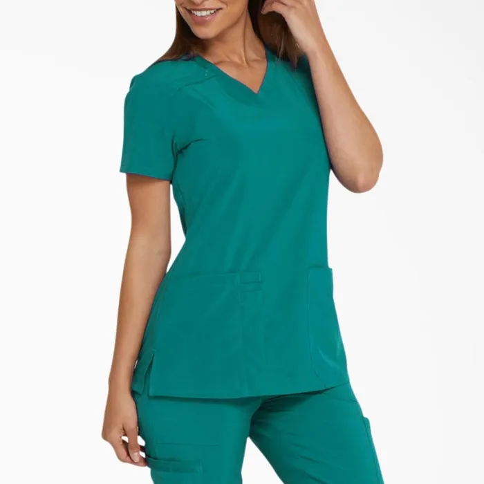 Dickies Scrubs Women039s EDS Essentials VNeck Scrub Top Teal Teal dtl 8211 Women Dickies Scrubs Women039s EDS Essentials VNeck Scrub Top Teal Teal dtl 8211 Women