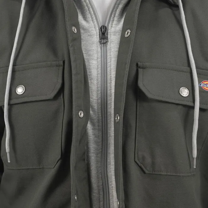 Dickies Shirt Jackets Duck Hooded Shirt Jacket Olive Green Olive Green og 8211 Men
