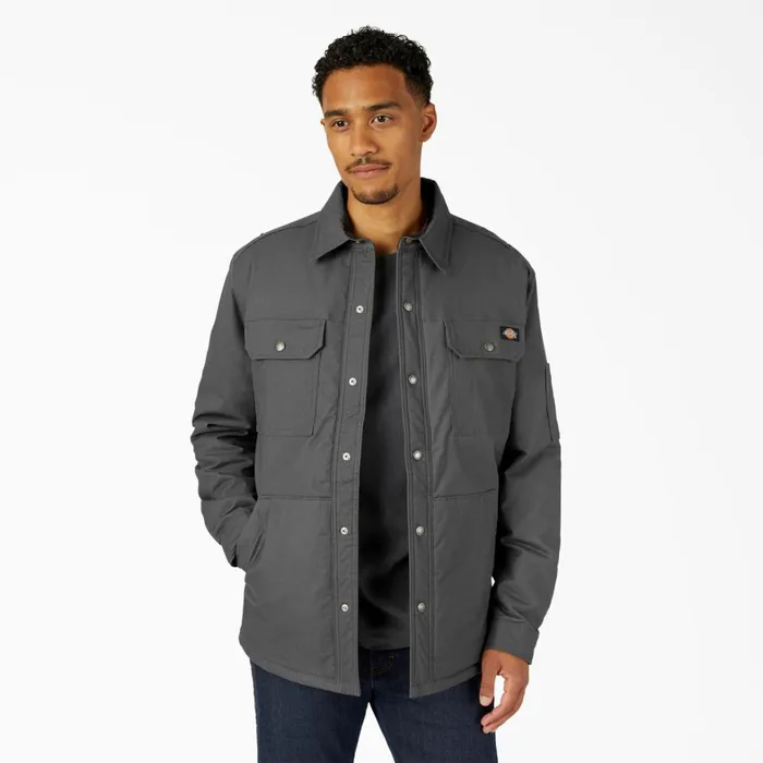 Dickies Shirt Jackets Water Repellent FleeceLined Duck Shirt Jacket Slate Gray Slate Gray sl 8211 Men
