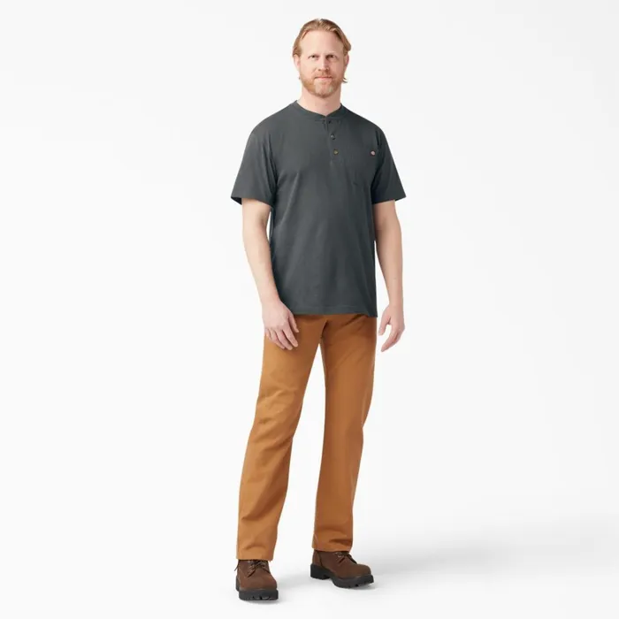 Dickies Shirts Heavyweight Short Sleeve Henley TShirt Charcoal Gray Charcoal Gray ch 8211 Men Dickies Shirts Heavyweight Short Sleeve Henley TShirt Charcoal Gray Charcoal Gray ch 8211 Men