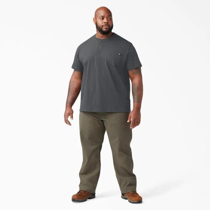 Dickies Shirts Heavyweight Short Sleeve Henley TShirt Charcoal Gray Charcoal Gray ch 8211 Men Dickies Shirts Heavyweight Short Sleeve Henley TShirt Charcoal Gray Charcoal Gray ch 8211 Men
