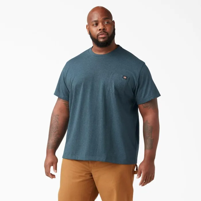 Dickies TShirts Heavyweight Heathered Short Sleeve Pocket TShirt Baltic Blue Baltic Blue bud 8211 Men Dickies TShirts Heavyweight Heathered Short Sleeve Pocket TShirt Baltic Blue Baltic Blue bud 8211 Men