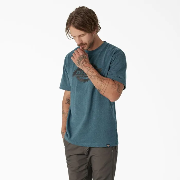 Dickies TShirts Short Sleeve Heavyweight Logo TShirt Baltic Blue Baltic Blue bud 8211 Men Dickies TShirts Short Sleeve Heavyweight Logo TShirt Baltic Blue Baltic Blue bud 8211 Men