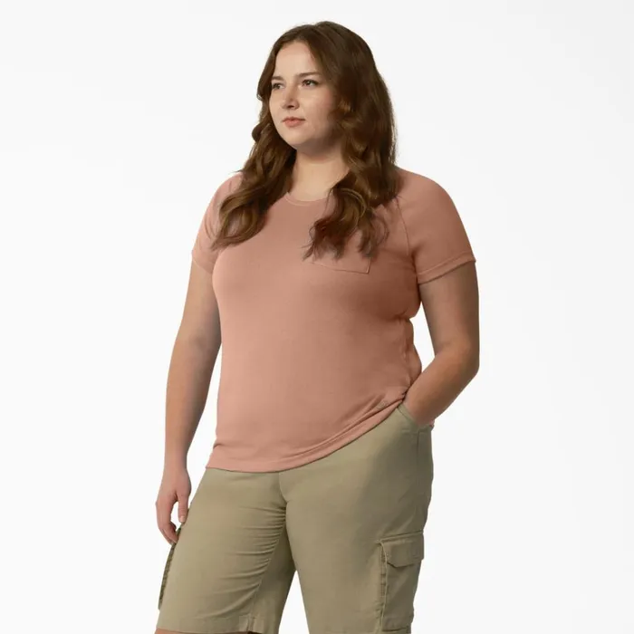 Dickies TShirts Women039s Plus Cooling Short Sleeve Pocket TShirt Cork Single Dye Heather Cork Single Dye Heather c2k 8211 Women Dickies TShirts Women039s Plus Cooling Short Sleeve Pocket TShirt Cork Single Dye Heather Cork Single Dye Heather c2k 8211 Women