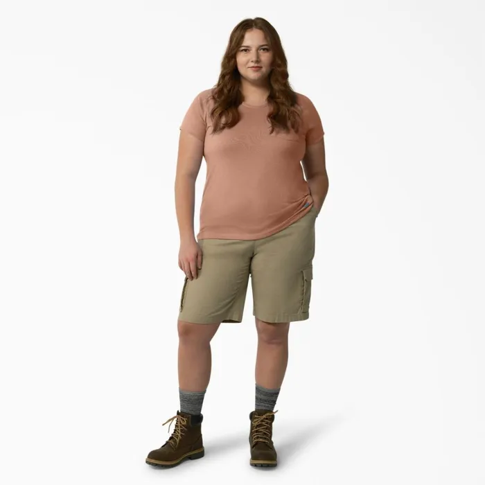 Dickies TShirts Women039s Plus Cooling Short Sleeve Pocket TShirt Cork Single Dye Heather Cork Single Dye Heather c2k 8211 Women Dickies TShirts Women039s Plus Cooling Short Sleeve Pocket TShirt Cork Single Dye Heather Cork Single Dye Heather c2k 8211 Women