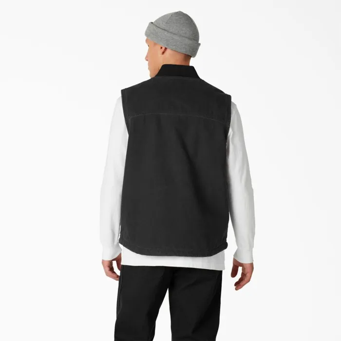 Dickies Vests Stonewashed Duck High Pile Fleece Lined Vest Stonewashed Black Stonewashed Black sbk 8211 Men Dickies Vests Stonewashed Duck High Pile Fleece Lined Vest Stonewashed Black Stonewashed Black sbk 8211 Men