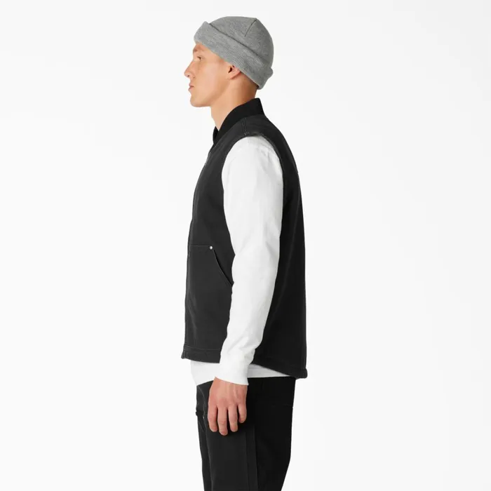Dickies Vests Stonewashed Duck High Pile Fleece Lined Vest Stonewashed Black Stonewashed Black sbk 8211 Men Dickies Vests Stonewashed Duck High Pile Fleece Lined Vest Stonewashed Black Stonewashed Black sbk 8211 Men
